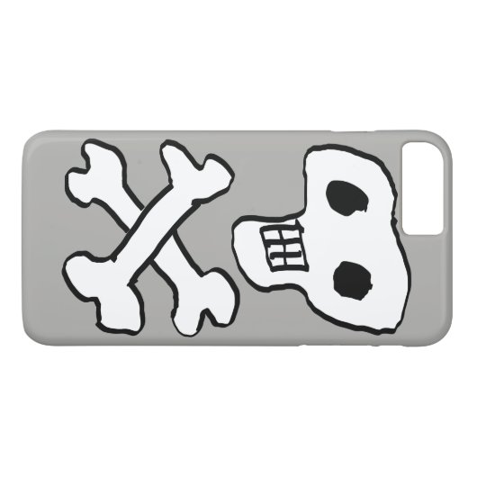 Piratendesign auf Schädel und Kreuzknochen Case-Mate iPhone Hülle (Rückseite (Horizontal))
