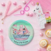 Piratendesign mit Schiff & Piraten Pappteller (Party)