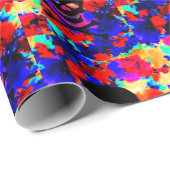 Piratendruck mit mehrfarbigem Schädel und Kreuzkno Geschenkpapier (Rolleneckpunkt)