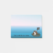 Pirateneule Posten-Es-Anmerkungen Auflage Post-it Klebezettel (Vorderseite)