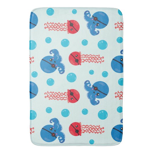 Piratenfisch, Seeteufel, Meerestiere Badematte (Vorderseite Vertikal)