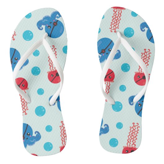 Piratenfisch, Seeteufel, Meerestiere Badesandalen (Fußbett)