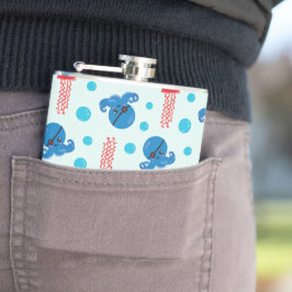 Piratenfisch, Seeteufel, Meerestiere Flachmann