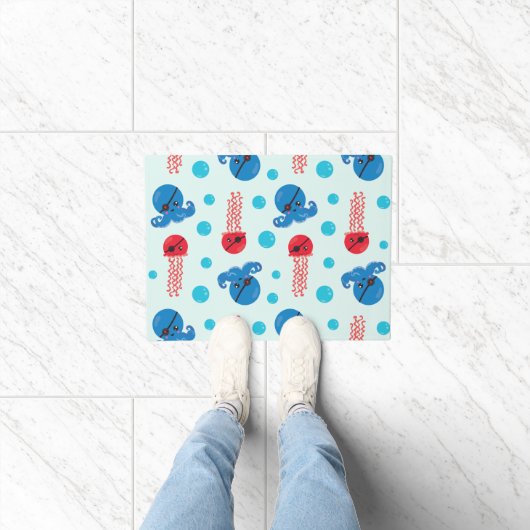 Piratenfisch, Seeteufel, Meerestiere Fußmatte (Indoor)