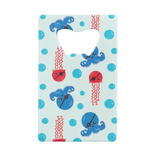 Piratenfisch, Seeteufel, Meerestiere Geldbeutel Flaschenöffner (Rückseite)