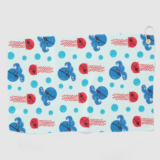 Piratenfisch, Seeteufel, Meerestiere Golfhandtuch (Horizontal)