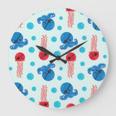 Piratenfisch, Seeteufel, Meerestiere Große Wanduhr (Vorderseite)