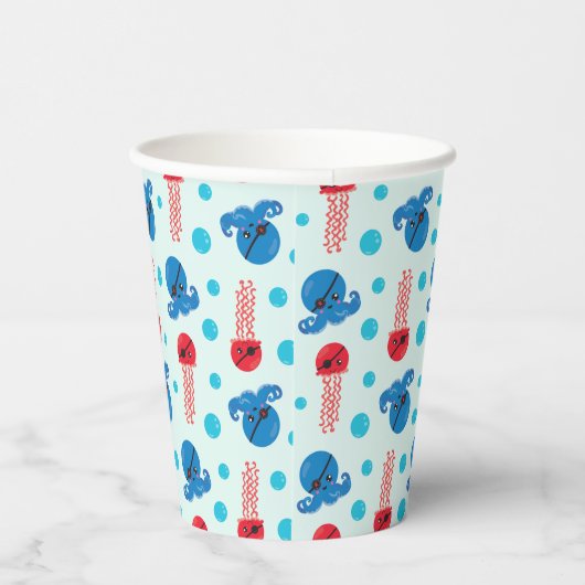 Piratenfisch, Seeteufel, Meerestiere Pappbecher (Rechts)