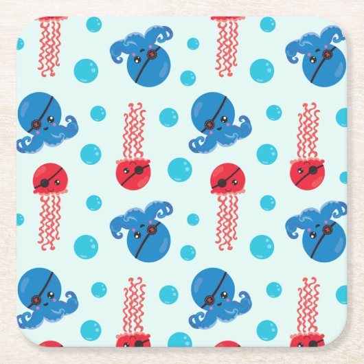 Piratenfisch, Seeteufel, Meerestiere Rechteckiger Pappuntersetzer (Vorderseite)