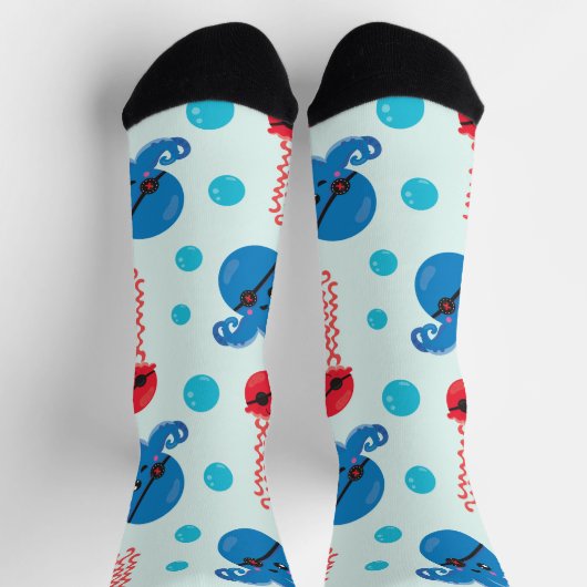 Piratenfisch, Seeteufel, Meerestiere Socken (Oben)