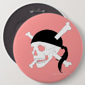 Piratenflagge #1 button (Vorne & Hinten)
