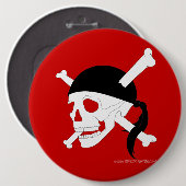 Piratenflagge #1 button (Vorne & Hinten)