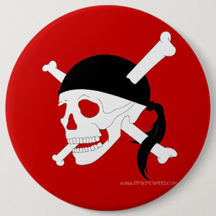 Piratenflagge #1 button