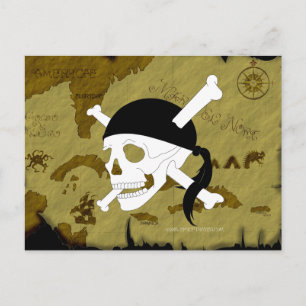 Piratenflagge #1 postkarte