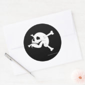 Piratenflagge #2 runder aufkleber (Umschlag)