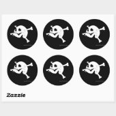 Piratenflagge #2 runder aufkleber (Blatt)