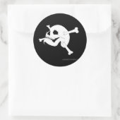 Piratenflagge #2 runder aufkleber (Tasche)