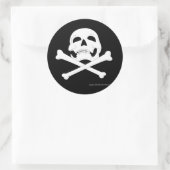 Piratenflagge #4 runder aufkleber (Tasche)