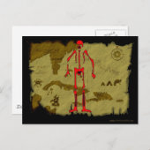 Piratenflagge #6 postkarte (Vorne/Hinten)