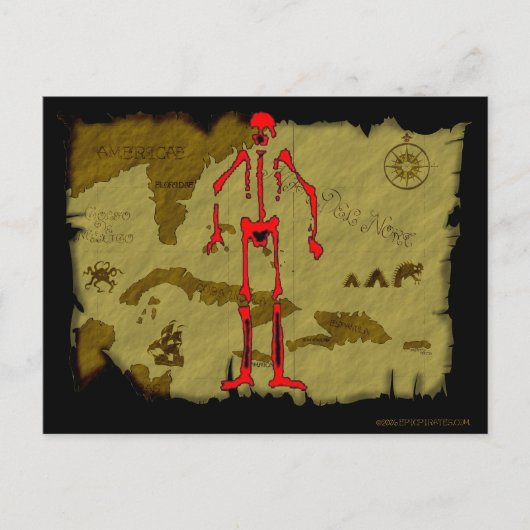 Piratenflagge #6 postkarte (Vorderseite)