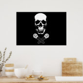Piratenflagge auf dem Mic Poster (Küche)