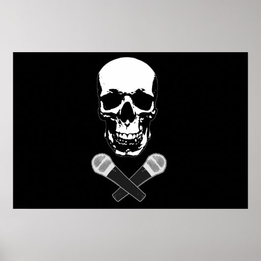 Piratenflagge auf dem Mic Poster (Vorne)
