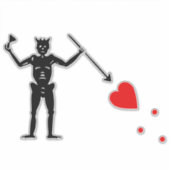 Piratenflagge Aufkleber (Vorderseite)