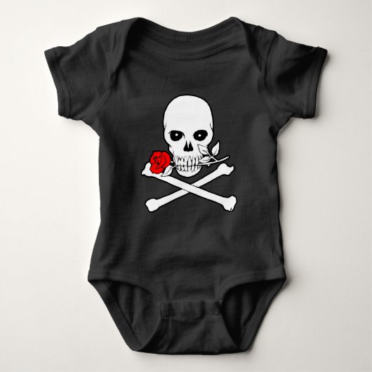 Piratenflagge Baby Strampler (Vorderseite)