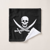 Piratenflagge Badhandtuch Set (Waschlappen)