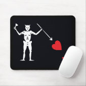 Piratenflagge Blackbeard Edward Teach Mousepad (Mit Mouse)