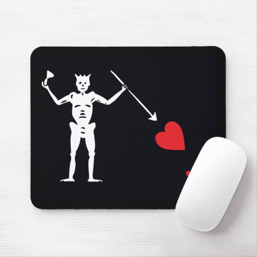 Piratenflagge Blackbeard Edward Teach Mousepad (Mit Mouse)