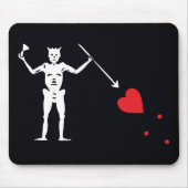 Piratenflagge Blackbeard Edward Teach Mousepad (Vorne)