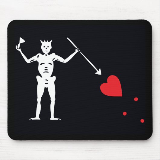 Piratenflagge Blackbeard Edward Teach Mousepad (Vorne)