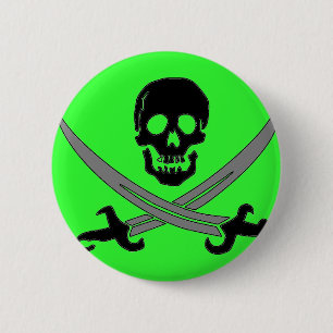 Piratenflagge Button
