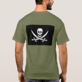 Piratenflagge Calico Jack Rackham (BLACK) T-Shirt (Rückseite)