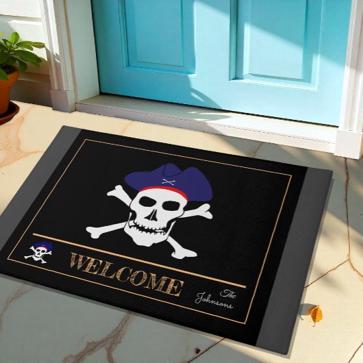 Piratenflagge & Captain Jack, Hausmatten /Willkomm Fußmatte