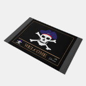 Piratenflagge & Captain Jack, Hausmatten /Willkomm Fußmatte (Schrägansicht)