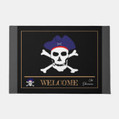 Piratenflagge & Captain Jack, Hausmatten /Willkomm Fußmatte (Vorderseite)