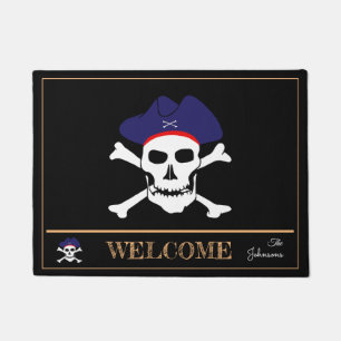 Piratenflagge & Captain Jack, Hausmatten /willkomm Fußmatte