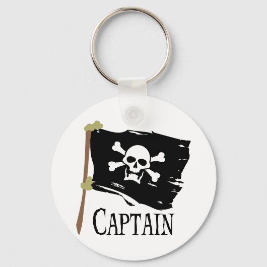 Piratenflagge Captain Schlüsselanhänger (Vorderseite)