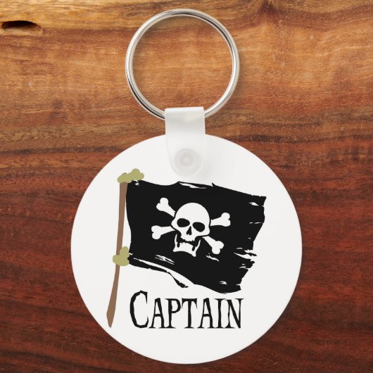 Piratenflagge Captain Schlüsselanhänger (Vorderseite)