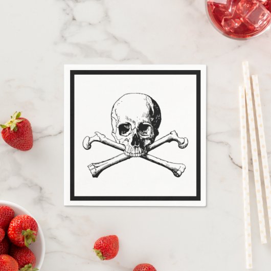 Piratenflagge-Cocktail Serviette (Beispiel)