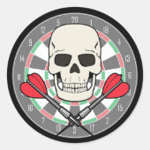 Piratenflagge Dartboard-Aufkleber Runder Aufkleber (Vorderseite)