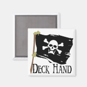 Piratenflagge Deck Hand Magnet (Vorderseite/Rückseite)