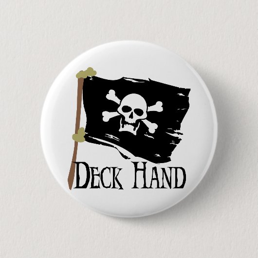 Piratenflagge-Deckarbeiter Button (Vorderseite)