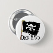 Piratenflagge-Deckarbeiter Button (Vorne & Hinten)