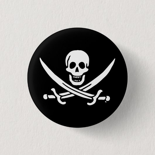 Piratenflagge der Piratenflagge Button (Vorderseite)