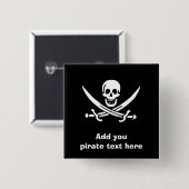 Piratenflagge der Piratenflagge Button (Vorne & Hinten)