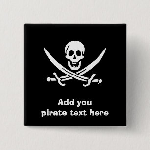 Piratenflagge der Piratenflagge Button