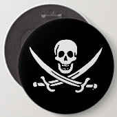 Piratenflagge der Piratenflagge Button (Vorne & Hinten)